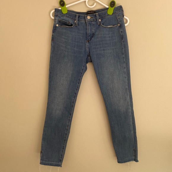 Raw Split Hem Denim Skinny Jean - Picture 1 of 5